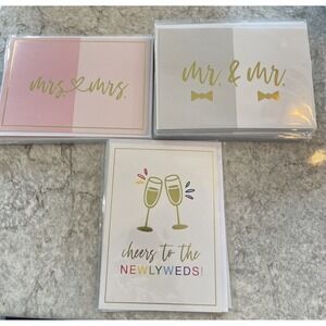 Pride LGBTQ wedding cards 17 Mr & Mr, 7 Mrs & Mrs 3 Newlyweds Celebrate
